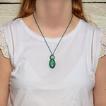 african turquoise burmese jade duet necklace
