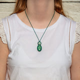 african turquoise burmese jade duet necklace
