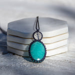 Amazonite and Clear Quartz Stones Necklace