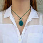 Apatite and Clear Quartz Gemstone Necklace