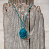 Apatite & Clear Quartz Mystic Duet necklace