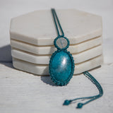 Apatite & Clear Quartz Mystic Duet necklace