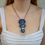 Blue Labradorite and Rainbow Moonstone Gemstone Necklace