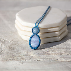 blue lace agate angelite mystic duet necklace