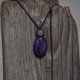 Charoite & White Moonstone Mystic Duet Necklace