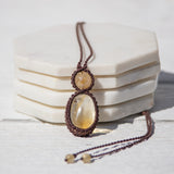 Citrine & Rutilated Quartz Mystic Duet Necklace