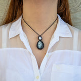 Dendritic Agate and Pearl Necklace