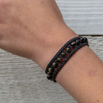 golden obsidian crystal bracelet