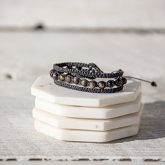 golden obsidian earthy embrace bracelet