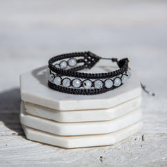 rainbow moonstone tourmaline bracelet