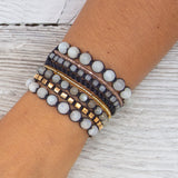 rainbow moonstone never too much bracelet piece