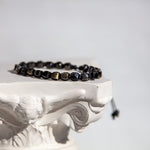 golden obsidian beads bling bijou bracelet