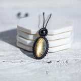 Golden Obsidian & Black Tourmaline Mystic Duet necklace