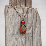 polychrome jasper red jasper duet necklace