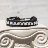 Rainbow Moonstone Earthy Embrace bracelet