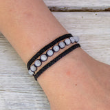 Rainbow Moonstone Earthy Embrace bracelet