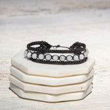 Rainbow Moonstone Earthy Embrace bracelet