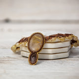 yellow sapphire fifth chakras choker necklace