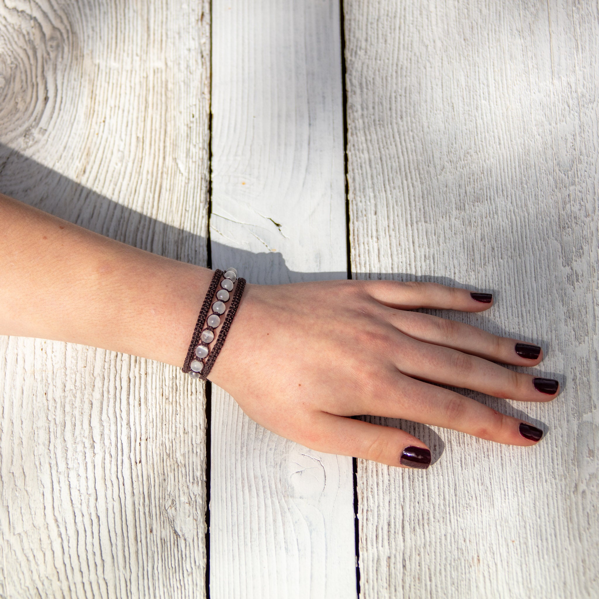 selenite earthy embrace bracelet