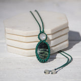Seraphinite & White Moonstone Mystic Duet Necklace