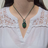 Seraphinite & White Moonstone Mystic Duet Necklace