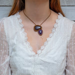 Super Seven with Sugilite gemstone Shining Crown Necklace