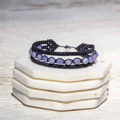 tanzanite earthy embrace bracelet piece