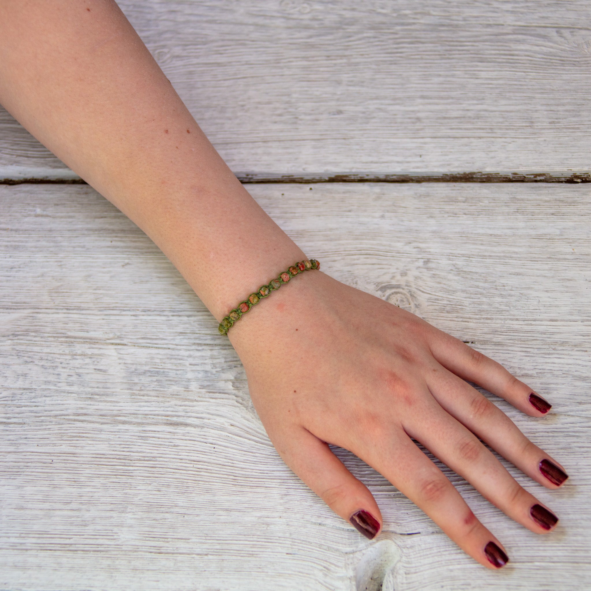 unakite bling bijou bracelet piece