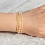 white moonstone earthy embrace bracelet piece