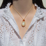 White Moonstone & Confetti Sunstone Mystic Duet Necklace