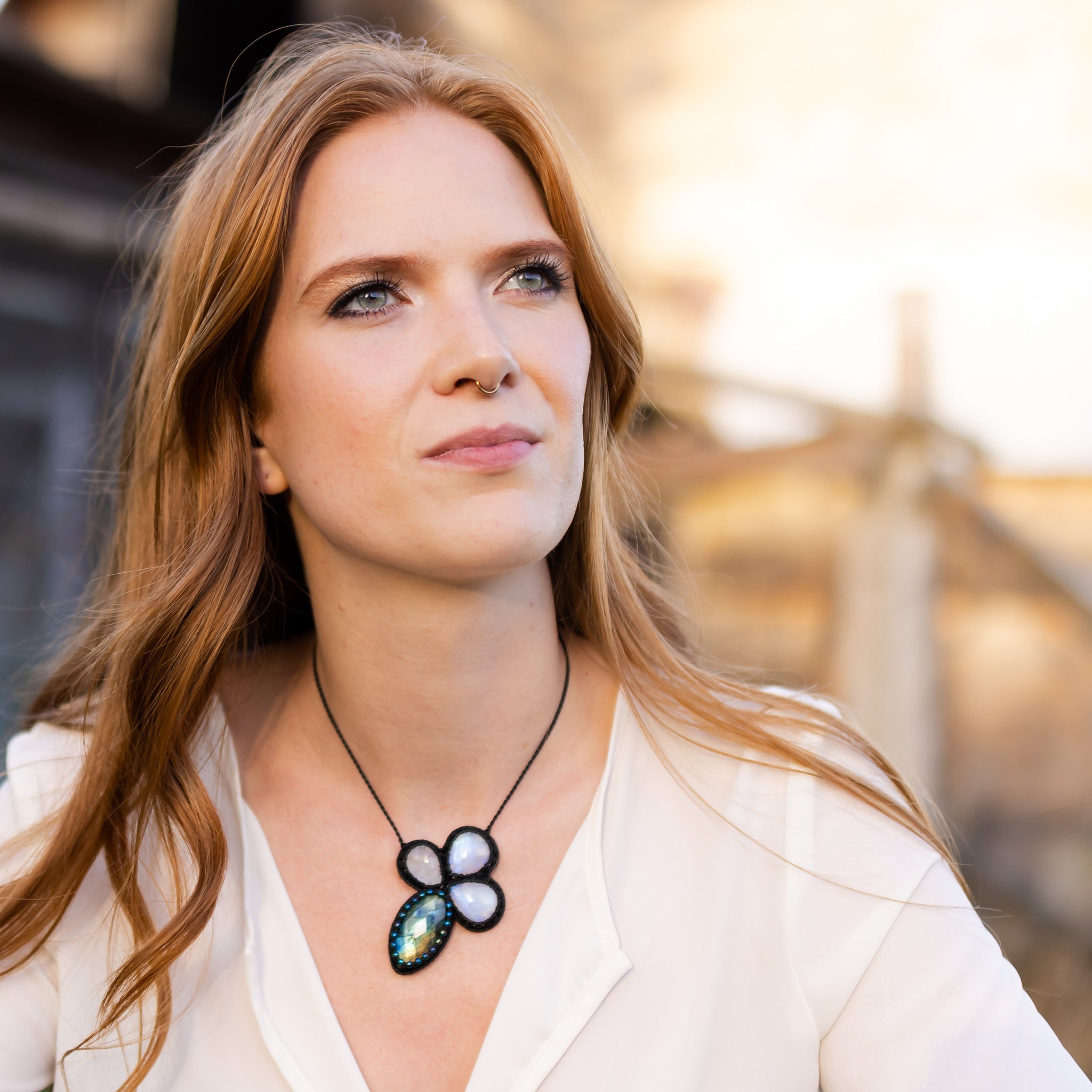 Macrame signature necklaces made with different gemstones and crystals, for healing, all astrological zodiac signs, and beauty. Unique jewelry