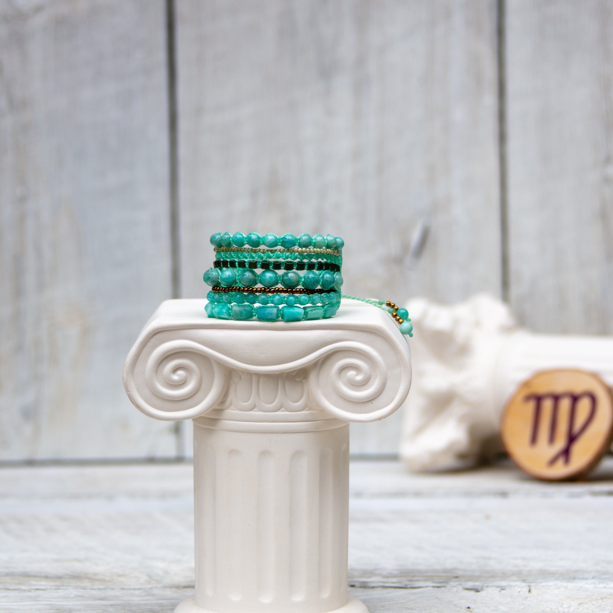 amazonite never too much bracelet piece