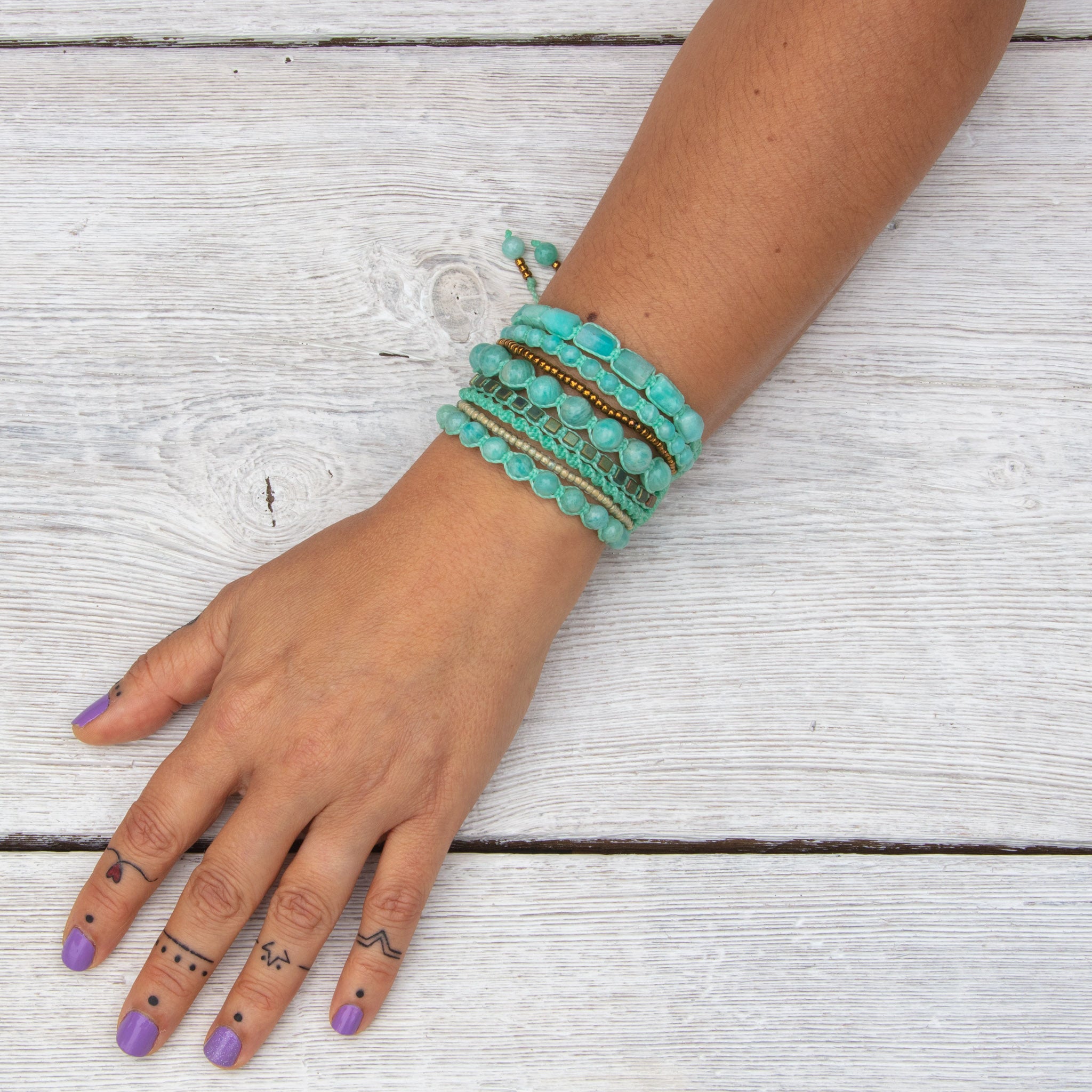 amazonite never too much bracelet