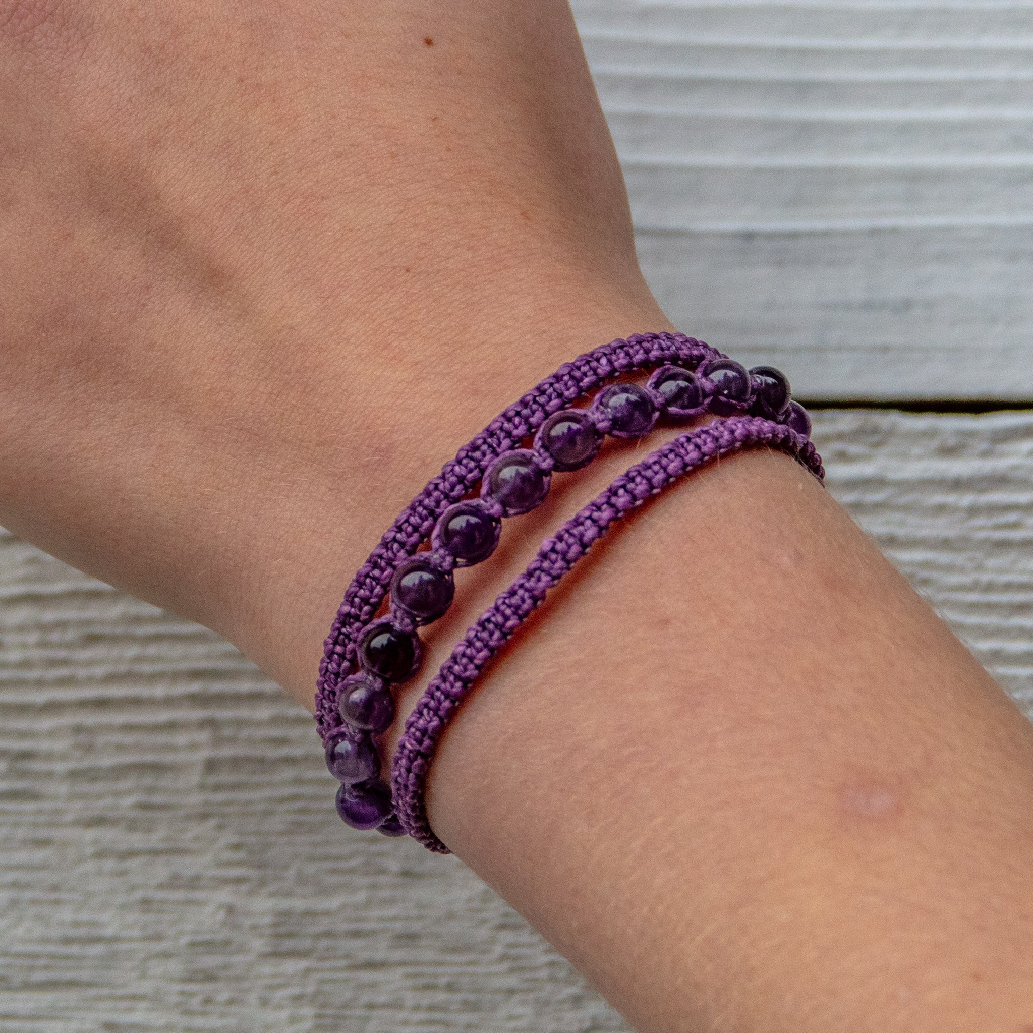 amethyst earthy embrace bracelet 