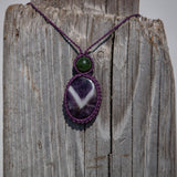 Chevron Amethyst & Canadian Jade Mystic Duet necklace