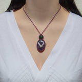 Chevron Amethyst & Canadian Jade Mystic Duet necklace