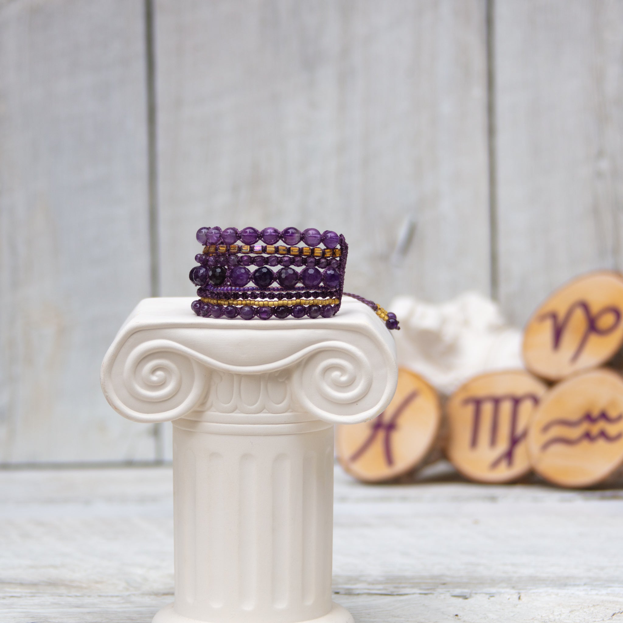 amethyst never too much bracelet 