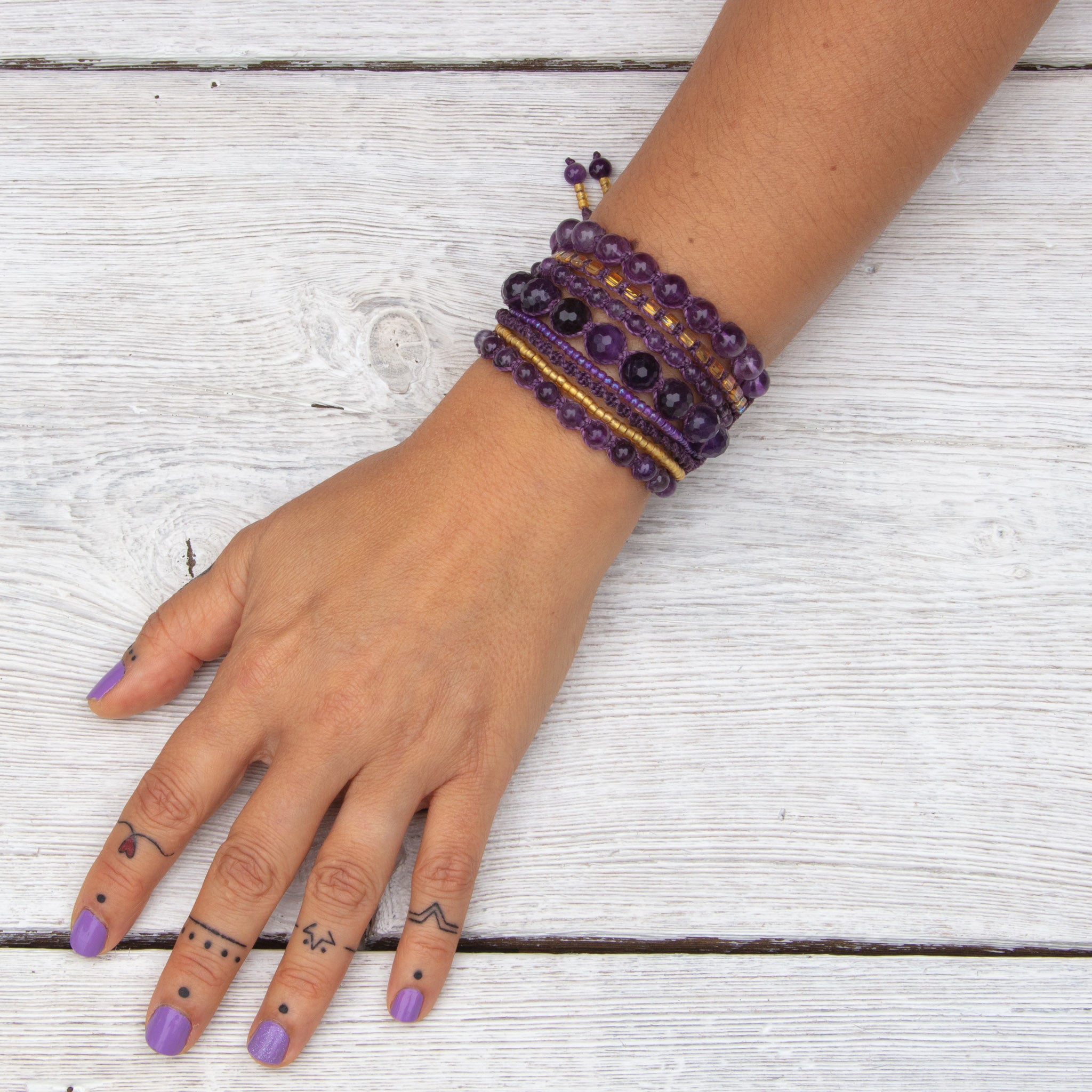 amethyst never too much bracelet