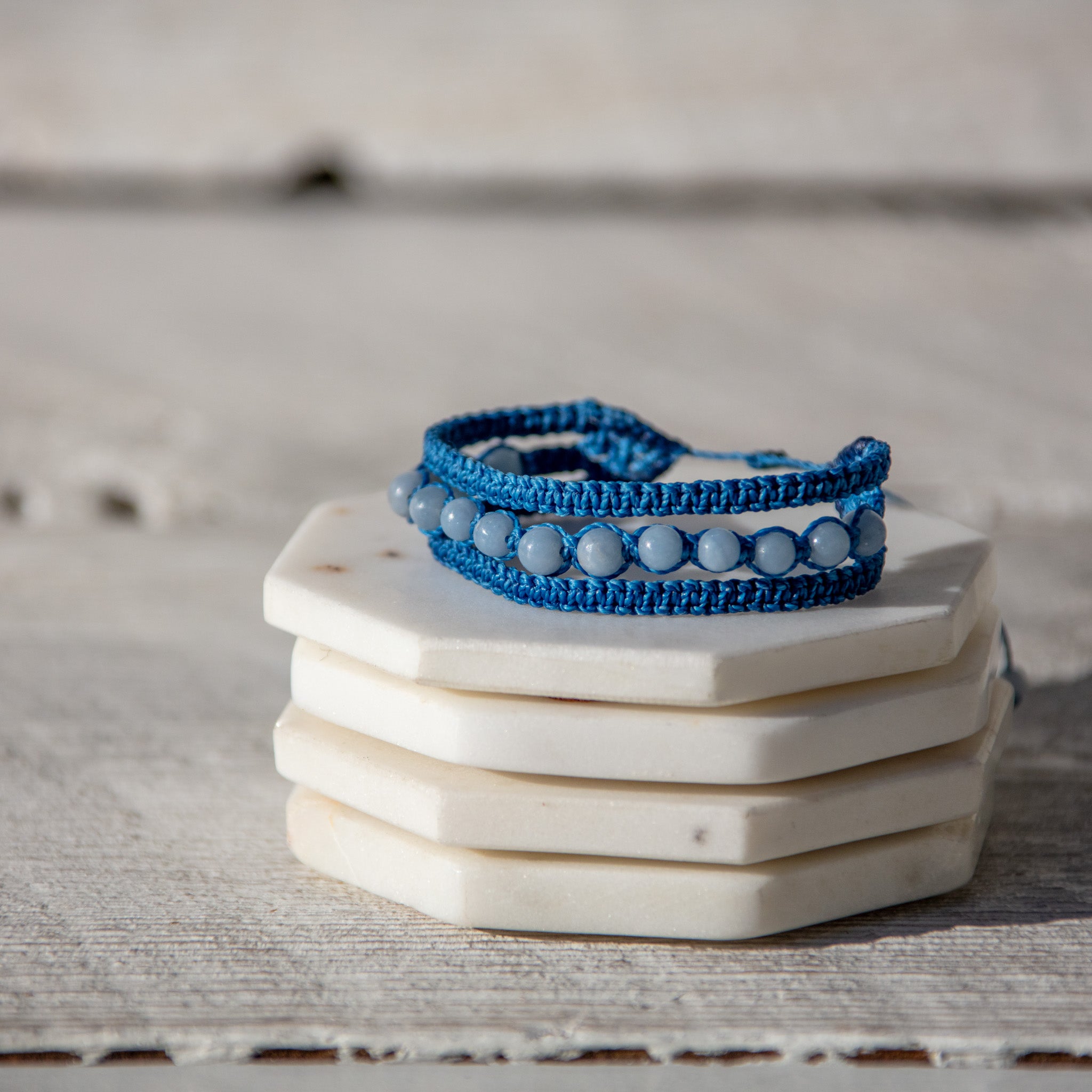 angelite earthy embrace bracelet