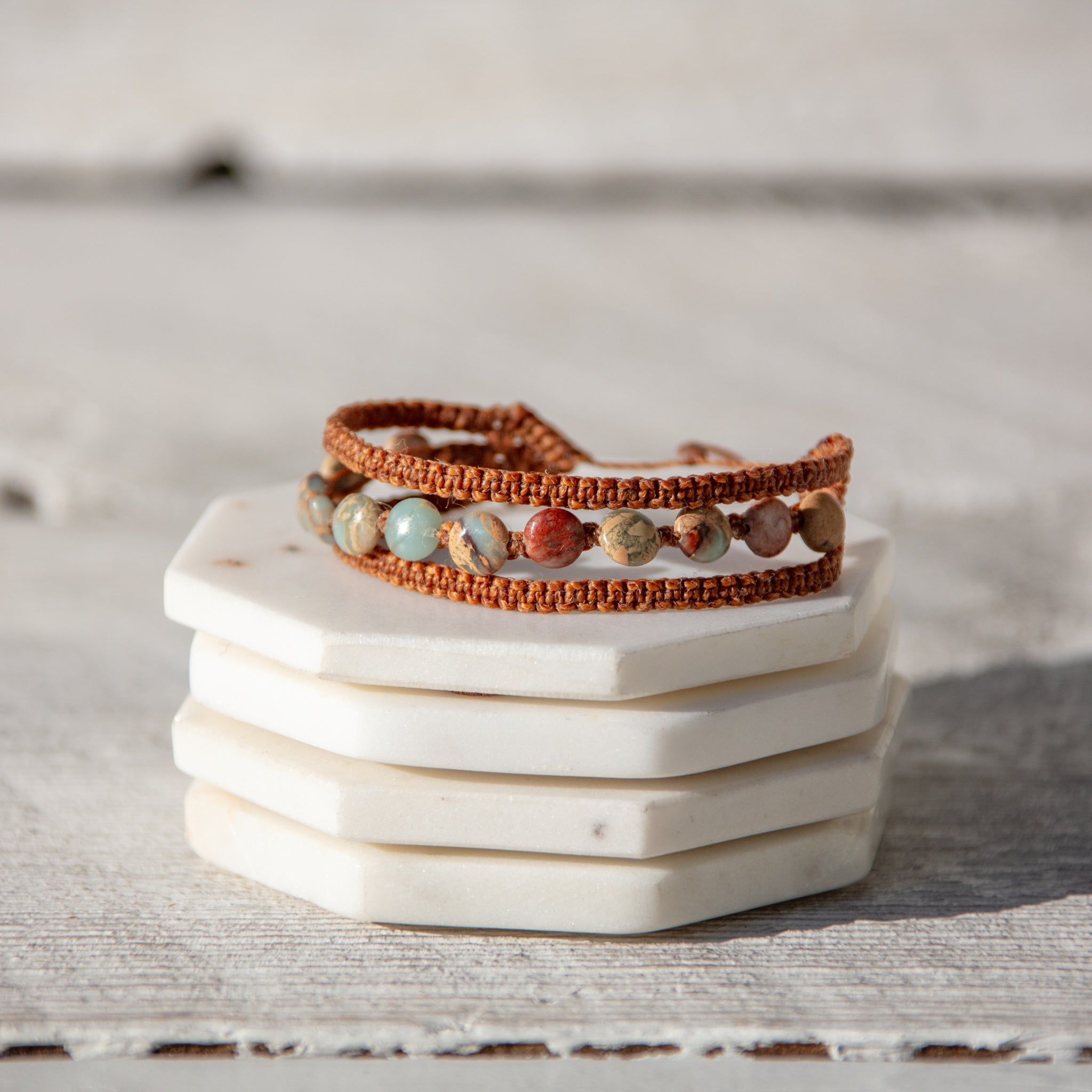 aqua terra jasper earthy embrace bracelet piece