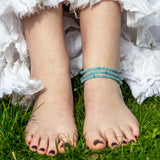 aquamarine gemstone anklet by susana