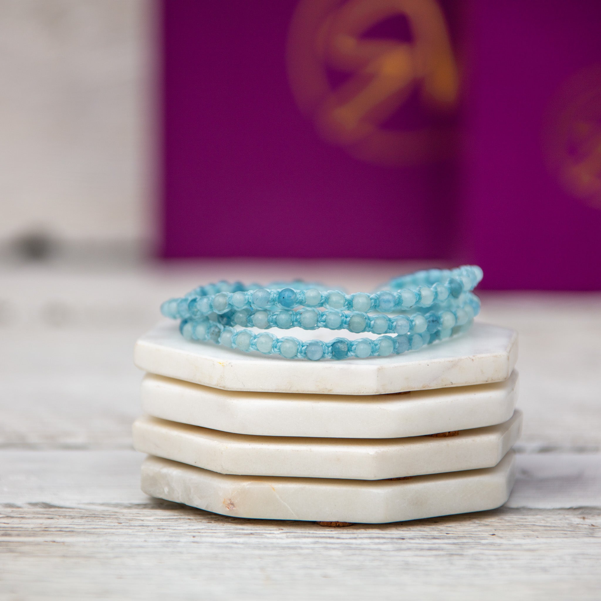 aquamarine gemstone anklet