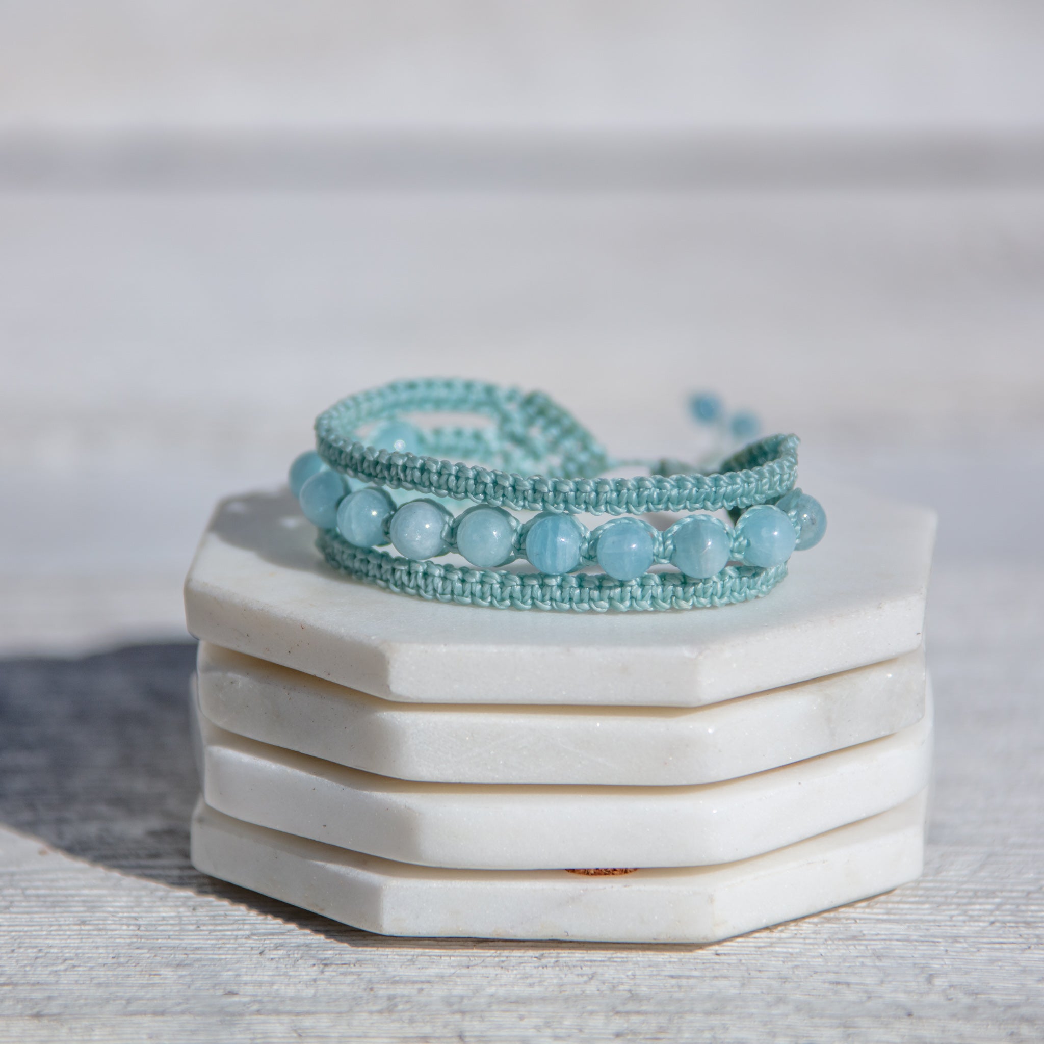 aquamarine crystal bracelet