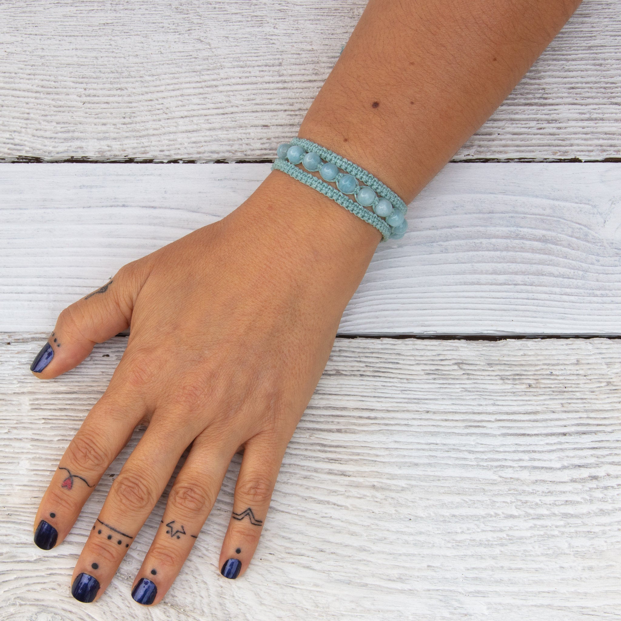 aquamarine earthy embrace bracelet