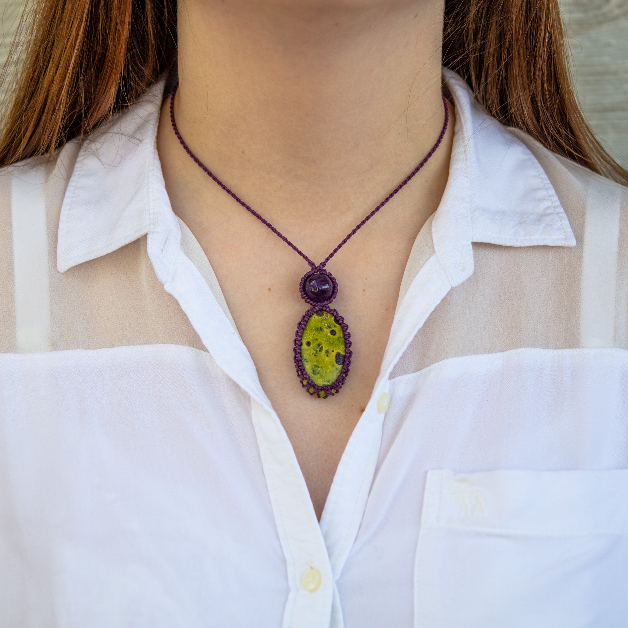 atlantisite amethyst mystic duet necklace