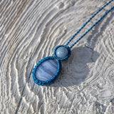 Blue Lace Agate & Angelite Mystic Duet necklace