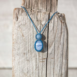 Blue Lace Agate & Angelite Mystic Duet necklace