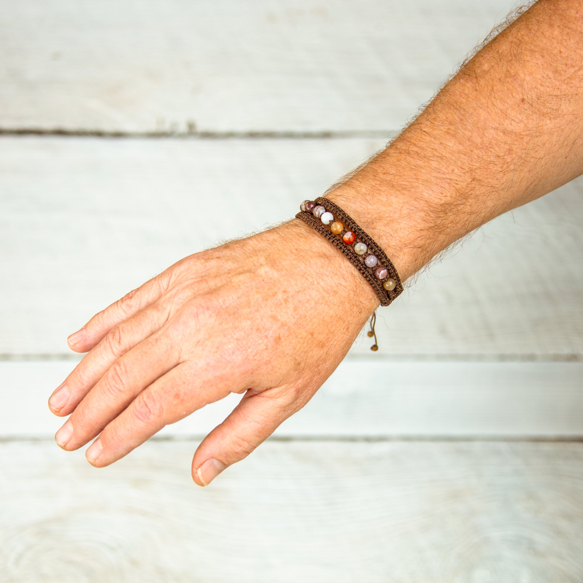 botswana agate earthy embrace bracelet