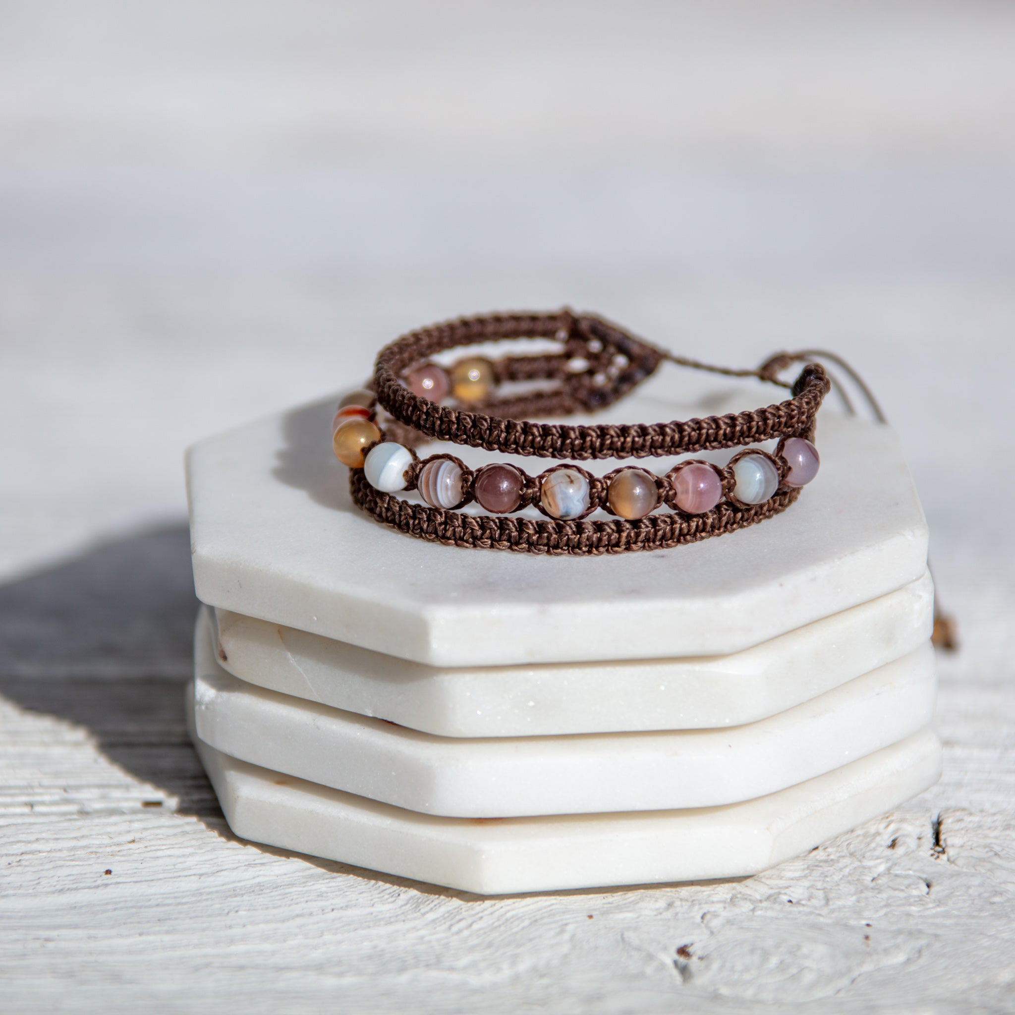 botswana agate stone bracelet