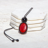 Carnelian & Onyx Mystic Duet necklace